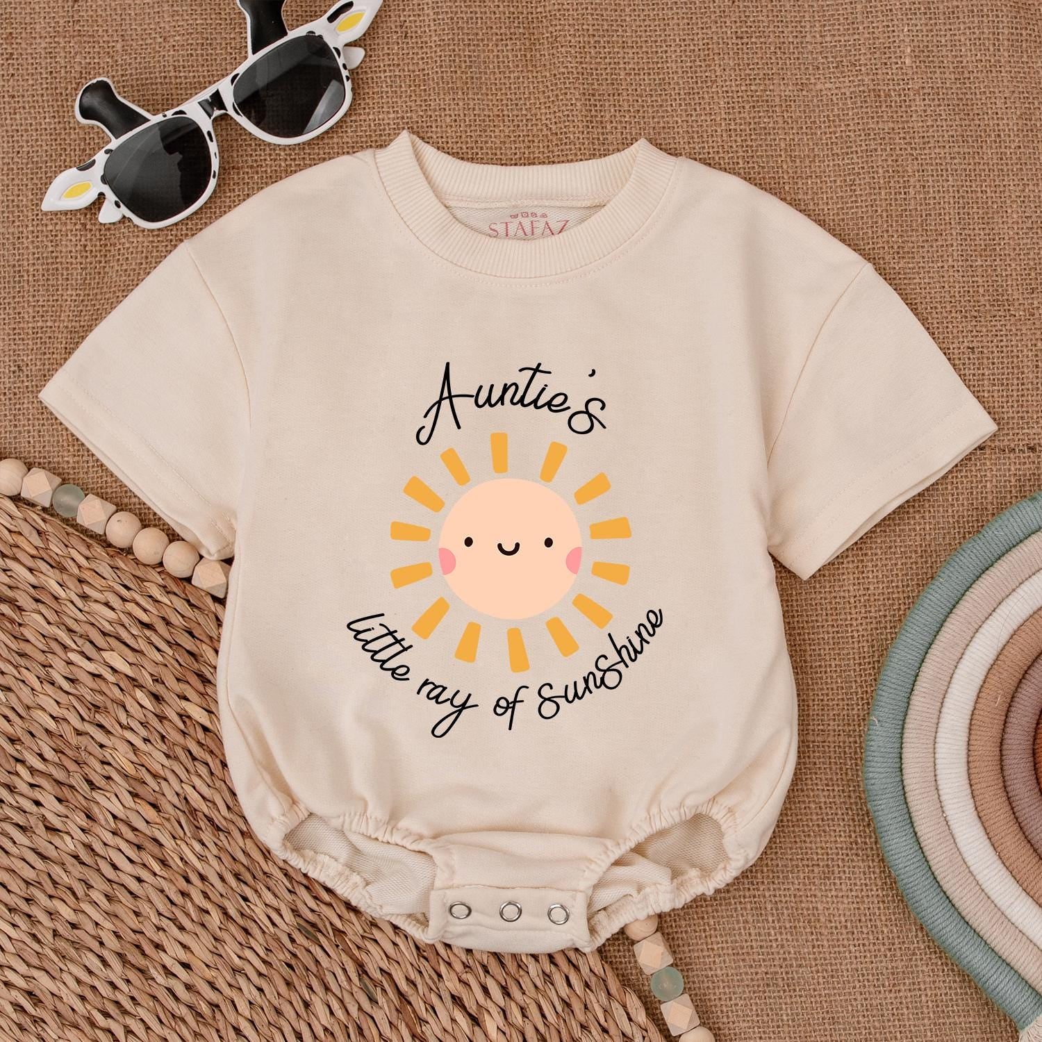 Auntie's Sunshine Baby Romper - Ideal Baby Shower or Birthday Gift  