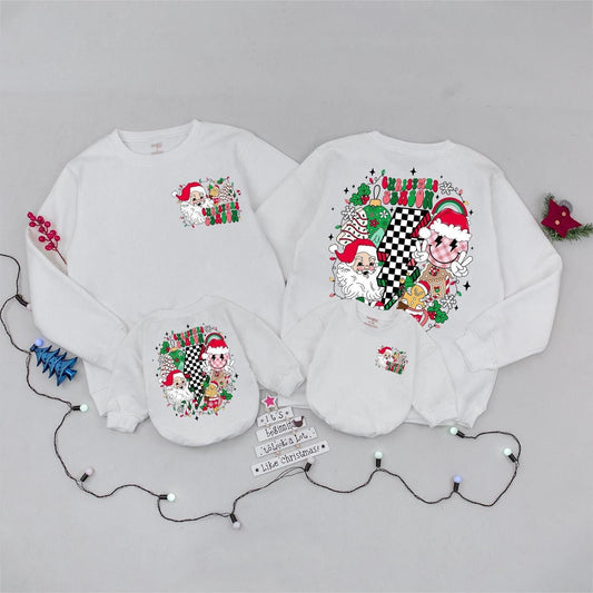 Trendy Retro Christmas Sweaters: Family Matching & Baby Outfits  