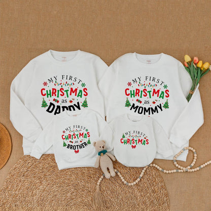 First Christmas Family Sweaters, Matching Xmas Outfits for Babies
