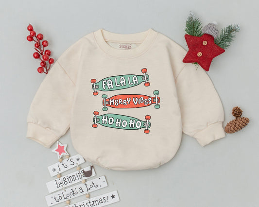 Baby's First Xmas Romper, Unisex Bubble Outfit, Shower Gift  
