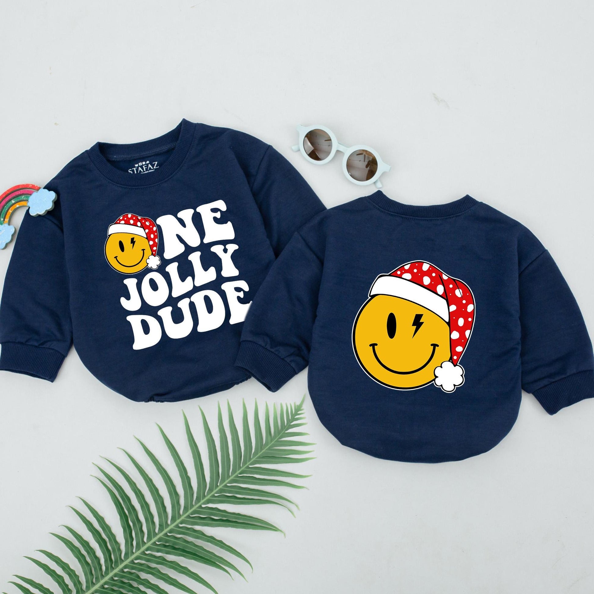 Custom Baby Romper for First Christmas – Unisex Newborn Gift
