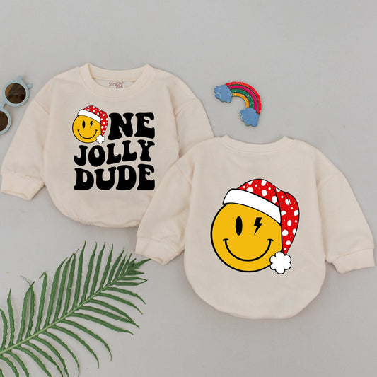 Custom Baby Romper for First Christmas – Unisex Newborn Gift