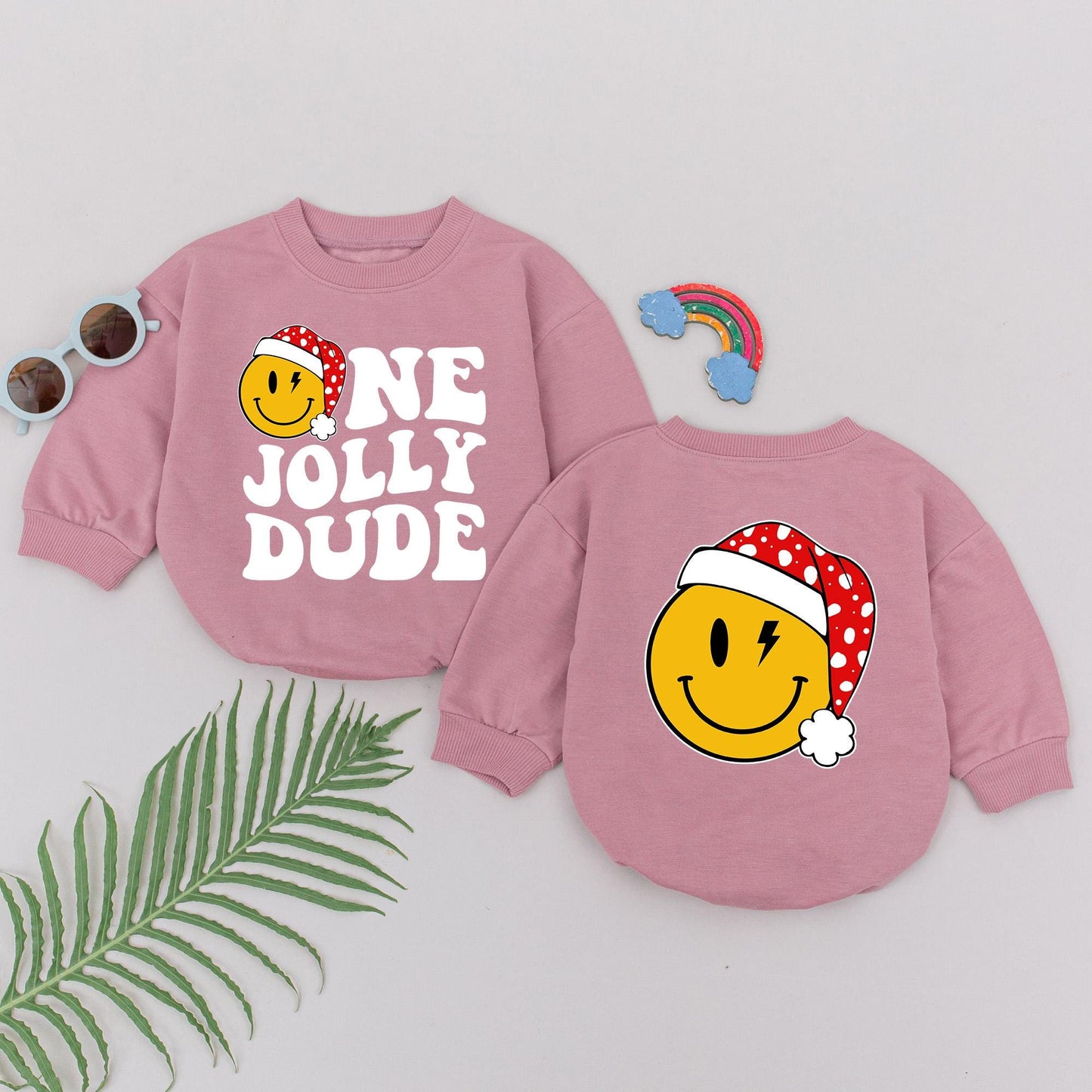 Custom Baby Romper for First Christmas – Unisex Newborn Gift