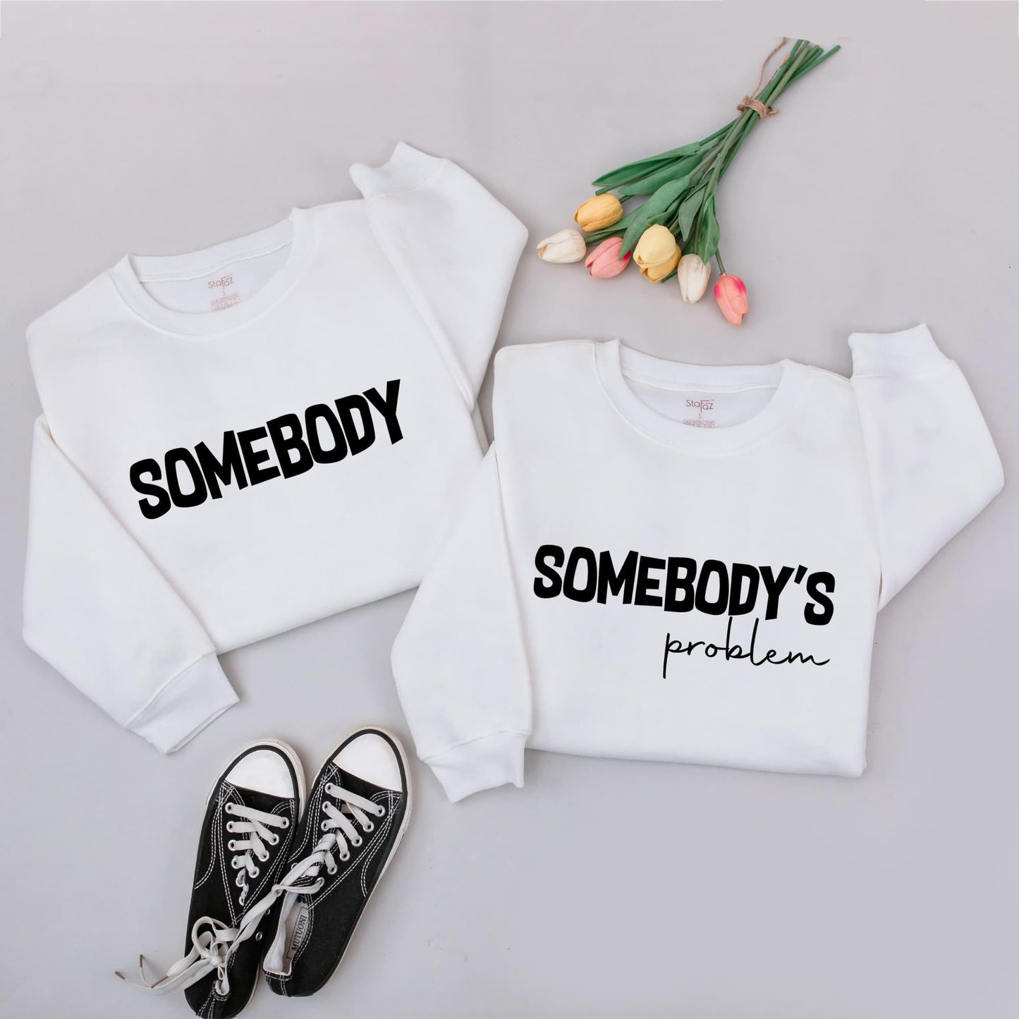 Matching Christmas Sweatshirts, His and Hers Holiday Couple Outfits