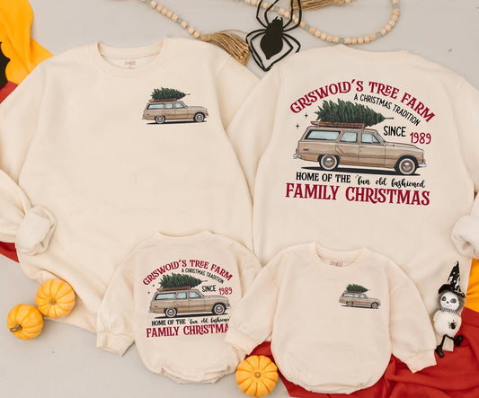 Griswold's Christmas Tree Farm Vintage Station Wagon Sweatshirt Family Tradition Cozy Christmas Gift