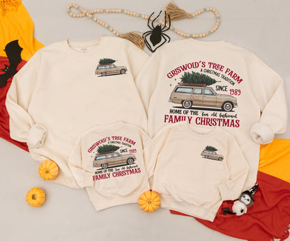 Griswold's Christmas Tree Farm Vintage Station Wagon Sweatshirt Family Tradition Cozy Christmas Gift