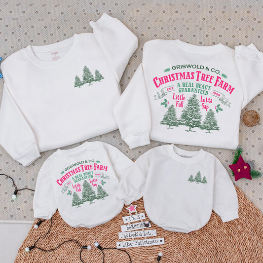 Matching Family Christmas Tree Sweatshirt | Cozy Holiday Apparel