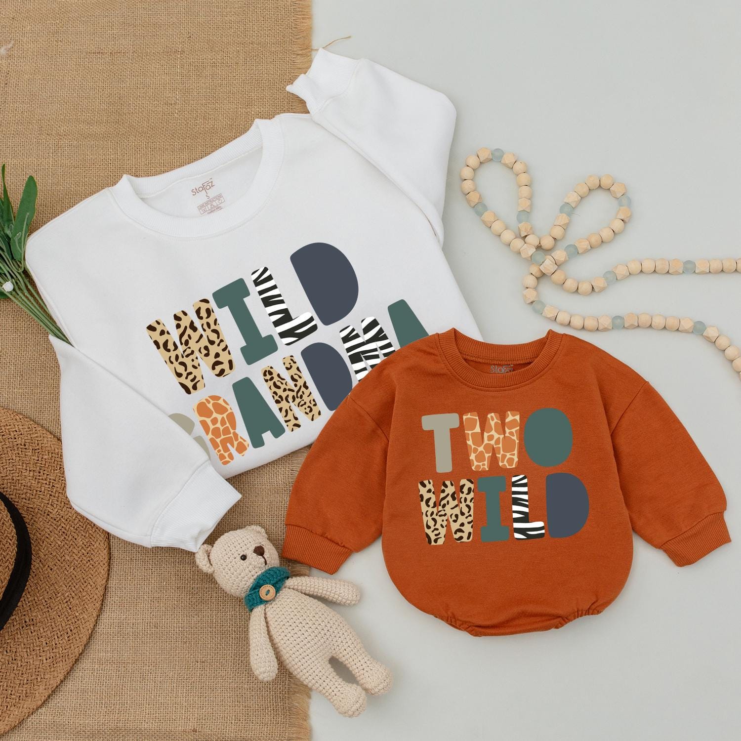Two Wild 2nd Birthday Shirts, Jungle Safari Family Outfits