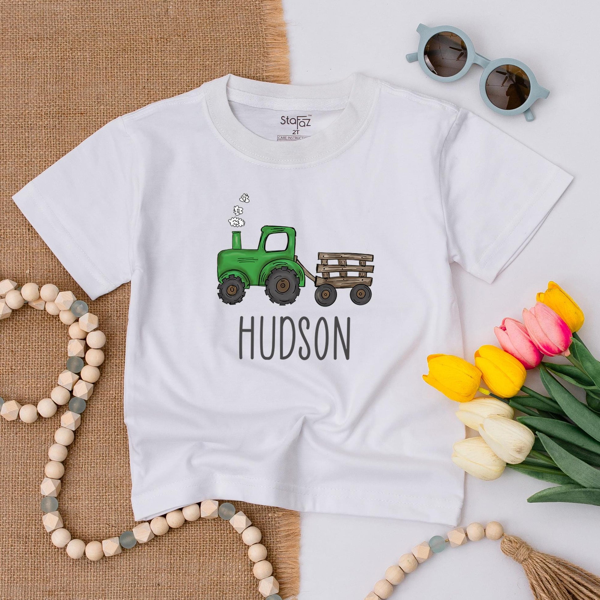 Big Brother Green Tractor Toddler Shirt Cute Farm Life Tee Matching Sibling Outfit Custom Kids Natural Boy Farm T-Shirt