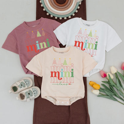 Personalized Matching Family Christmas Shirts Mama Mini Daddy Sister Festive Line Art Tree Design Holiday Outfit Tees for All