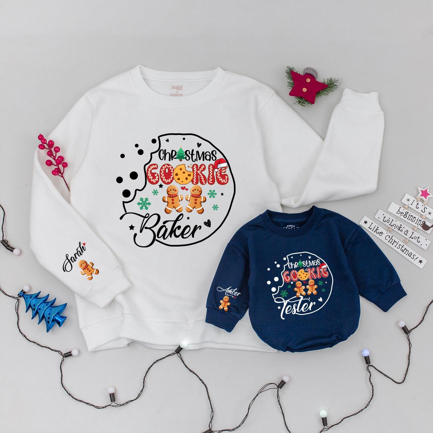 Christmas Cookie Baking Crewneck, Retro Holiday Sweater for Cookie Lover, Baker, & Tester! Festive Christmas Gift, Family Baking Shirt, Comfy & Cute! (139 chars)