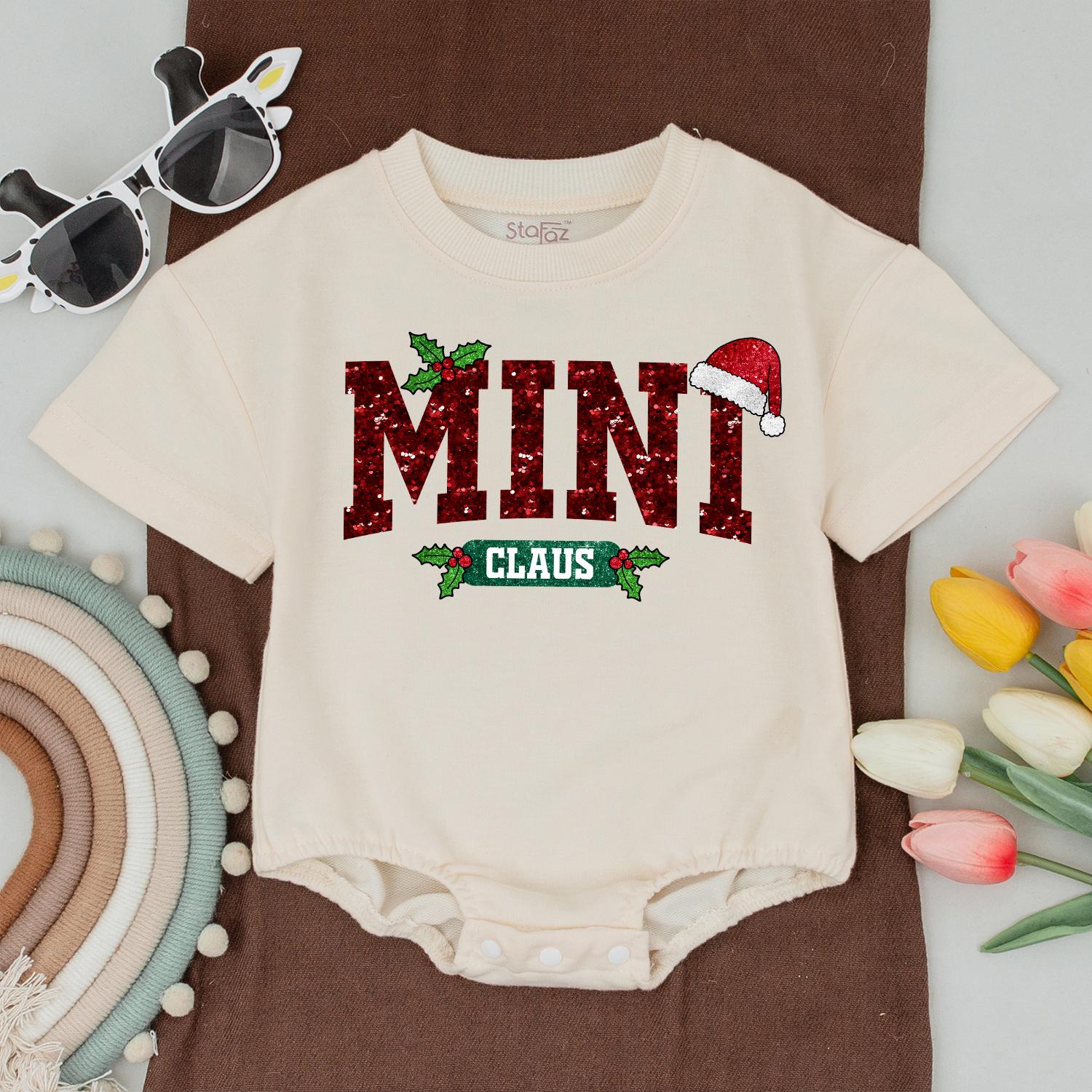 Matching Family Claus Christmas Shirts, Mama Daddy Sister Mini Outfits, Sparkly Red Holiday Tees, Santa Hats, Cute Newborn Baby Clothes Gift (139 chars)