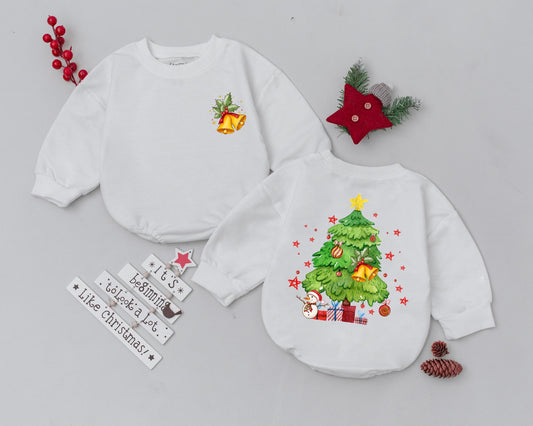 Vintage Santa Baby Romper Christmas Girly Outfit Newborn Bodysuit First Christmas Infant Clothes Baby Shower Gift Custom Name Xmas Bow 138