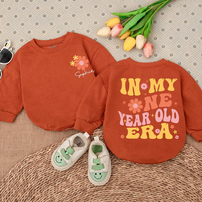 Personalized In My One Year Old Era Baby Romper First Birthday Outfit Cute Gift for Baby Boy Girl Soft Comfortable Cotton Milestone Celebration Party Clothes