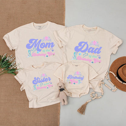 Mermaid Birthday Girl Shirt: Oneder The Sea Family Matching Outfit, Cute 1st Birthday Princess Party Tee, Happy Birthday Outfit, Mommy and Me Shirt (138 chars)