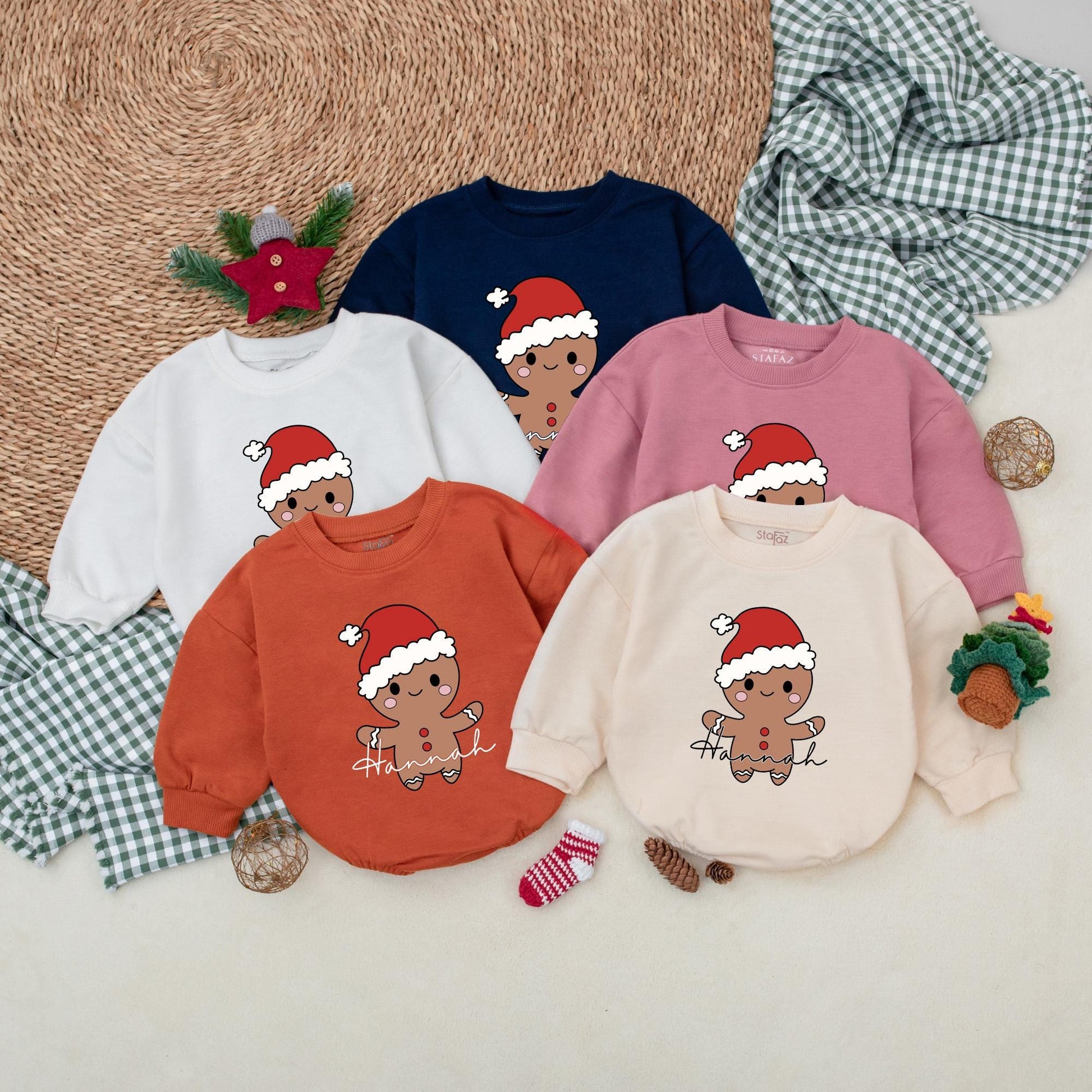 Christmas Cookie Romper Baby Boy Girl Outfit - Personalized Holiday Bubble Romper - Winter Baby Clothes - Christmas Baby Outfit