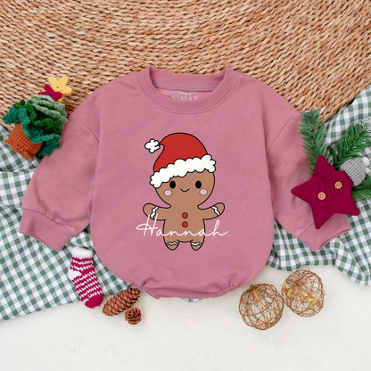 Christmas Cookie Romper Baby Boy Girl Outfit - Personalized Holiday Bubble Romper - Winter Baby Clothes - Christmas Baby Outfit