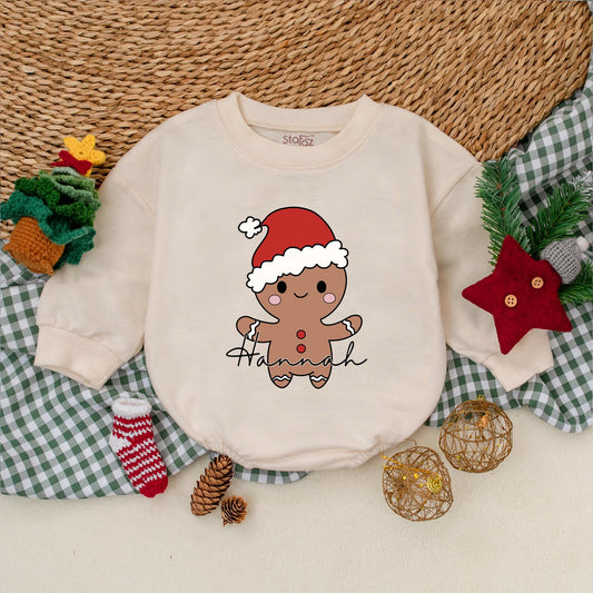 Christmas Cookie Romper Baby Boy Girl Outfit - Personalized Holiday Bubble Romper - Winter Baby Clothes - Christmas Baby Outfit