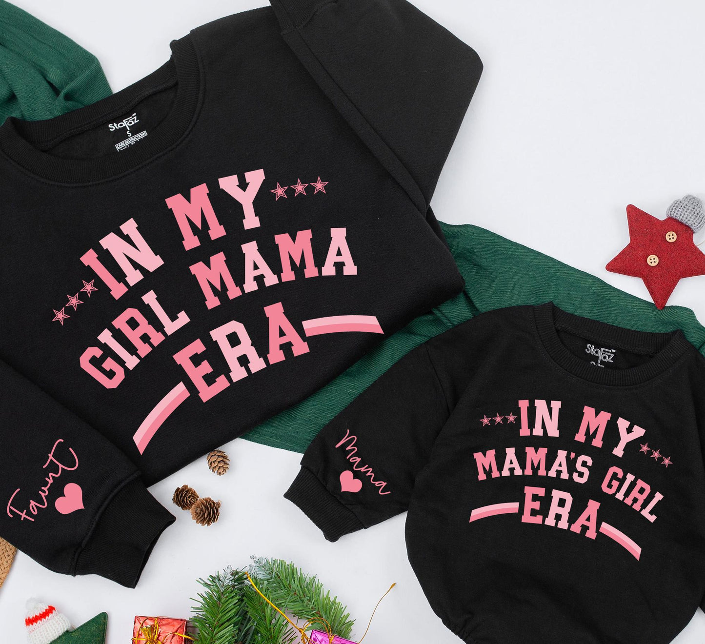 In My Girl Mama Era Matching Sweatshirt & Baby Girl Romper Set Mom Daughter Christmas Outfit Gift