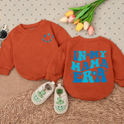 In My Mama Era Baby Romper Newborn Bodysuit Cute Infant Boy Outfit Baby Shower Gift for Son New Mom Announcement Soft Funny Clothes