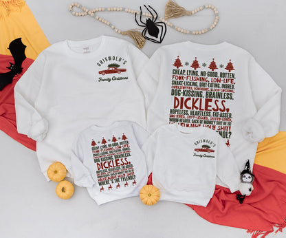 Griswold Family Christmas 2-Sided Sweatshirt Festive Retro Wagon Tree Farm Holiday Gift for Women