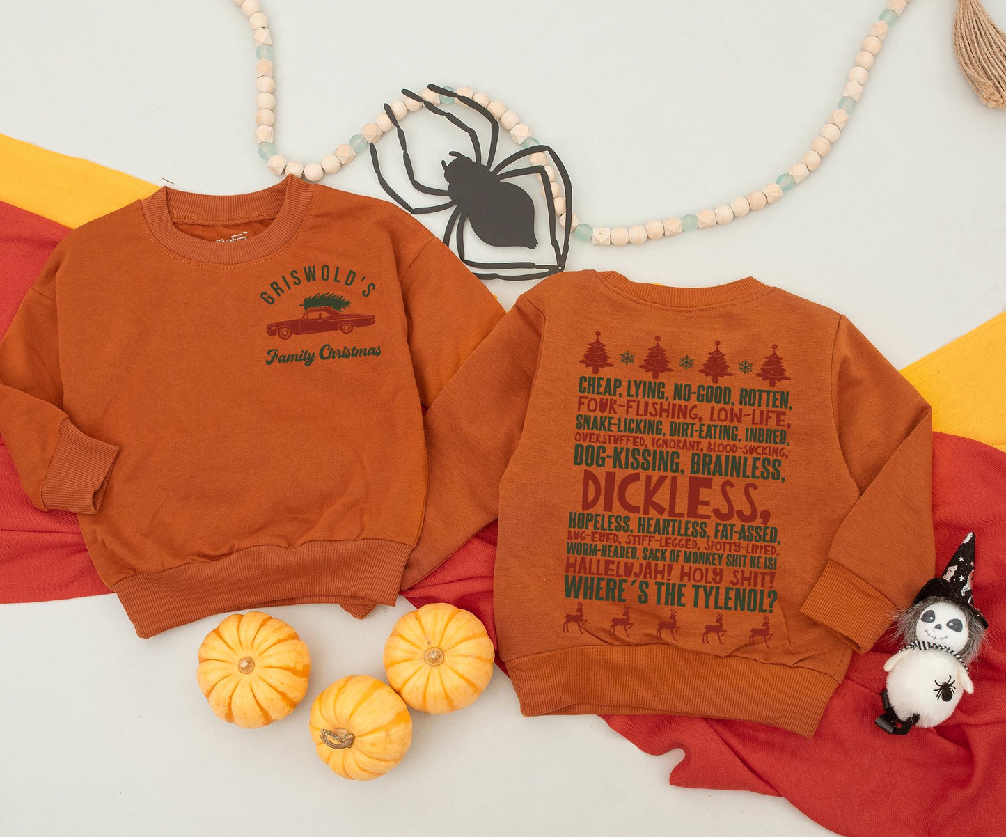 Griswold Family Christmas 2-Sided Sweatshirt Festive Retro Wagon Tree Farm Holiday Gift for Women
