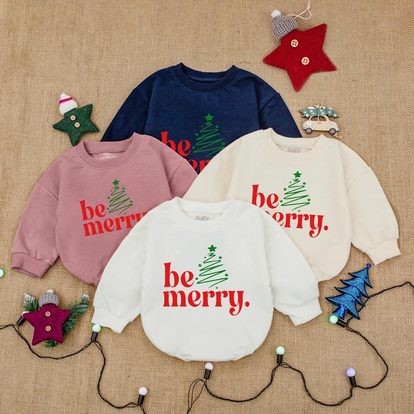 Be Merry Christmas Bubble Romper, Festive Baby Bodysuit with Tree Graphic, Girly Holiday Outfit, Infant Romper Gift, Santa Claus Costume 135 chars