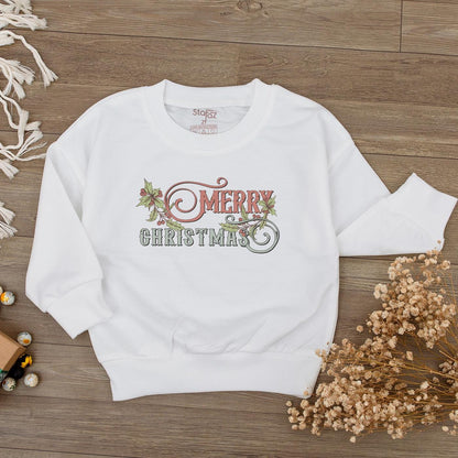 Merry Christmas Baby Romper Outfit, Holly Berry Newborn Bodysuit, Girl Holiday Sweatshirt, Cute First Christmas Gift, Soft Cotton Bubble Romper, Cozy 137