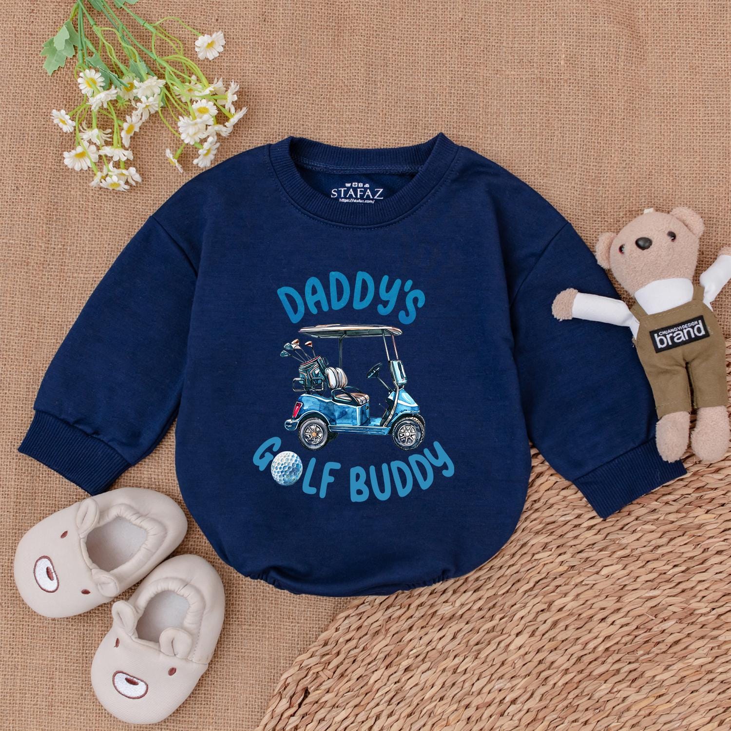 Daddy's Golf Buddy Bubble Romper Father Son Matching Golf Outfit Little Golfer Baby Boy Clothes New Dad Gift