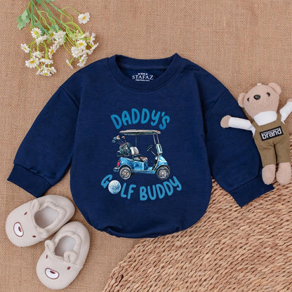 Daddy's Golf Buddy Bubble Romper Father Son Matching Golf Outfit Little Golfer Baby Boy Clothes New Dad Gift