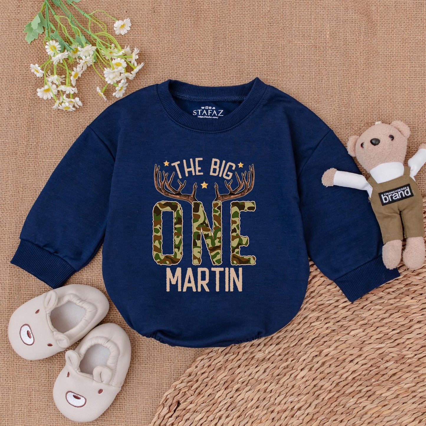 The Big One Hunting Birthday Romper Custom First Birthday Bodysuit for Your Little Hunting Buddy Perfect for Boys