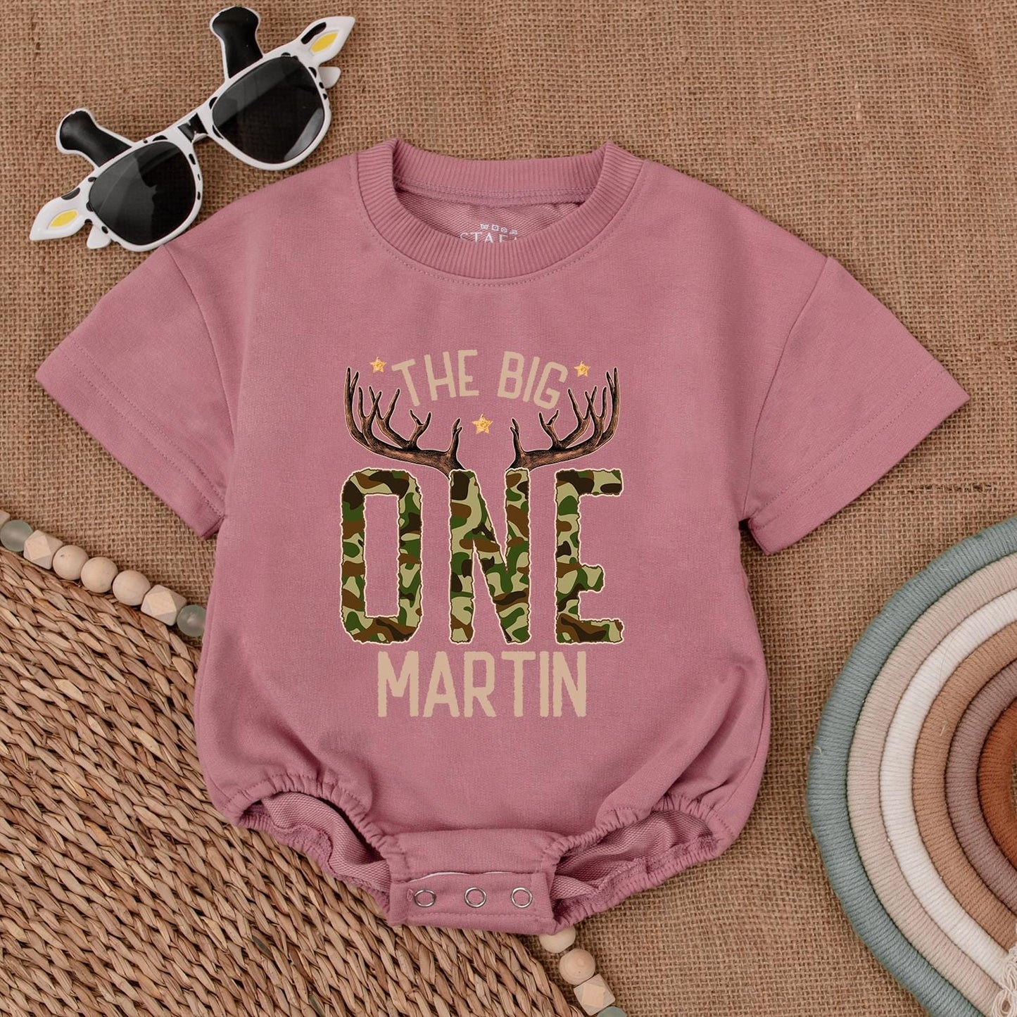 The Big One Hunting Birthday Romper Custom First Birthday Bodysuit for Your Little Hunting Buddy Perfect for Boys