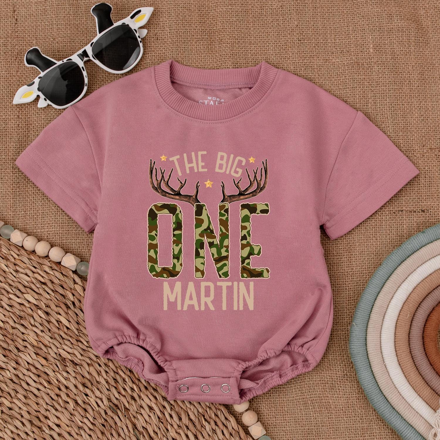 The Big One Hunting Birthday Romper Custom First Birthday Bodysuit for Your Little Hunting Buddy Perfect for Boys
