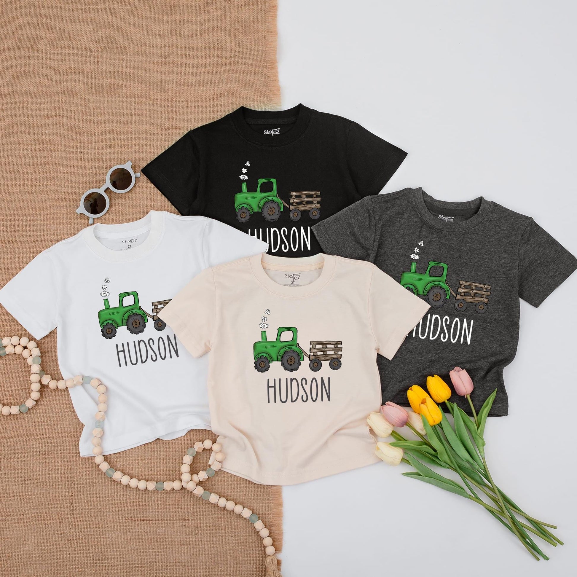 Big Brother Green Tractor Toddler Shirt Cute Farm Life Tee Matching Sibling Outfit Custom Kids Natural Boy Farm T-Shirt
