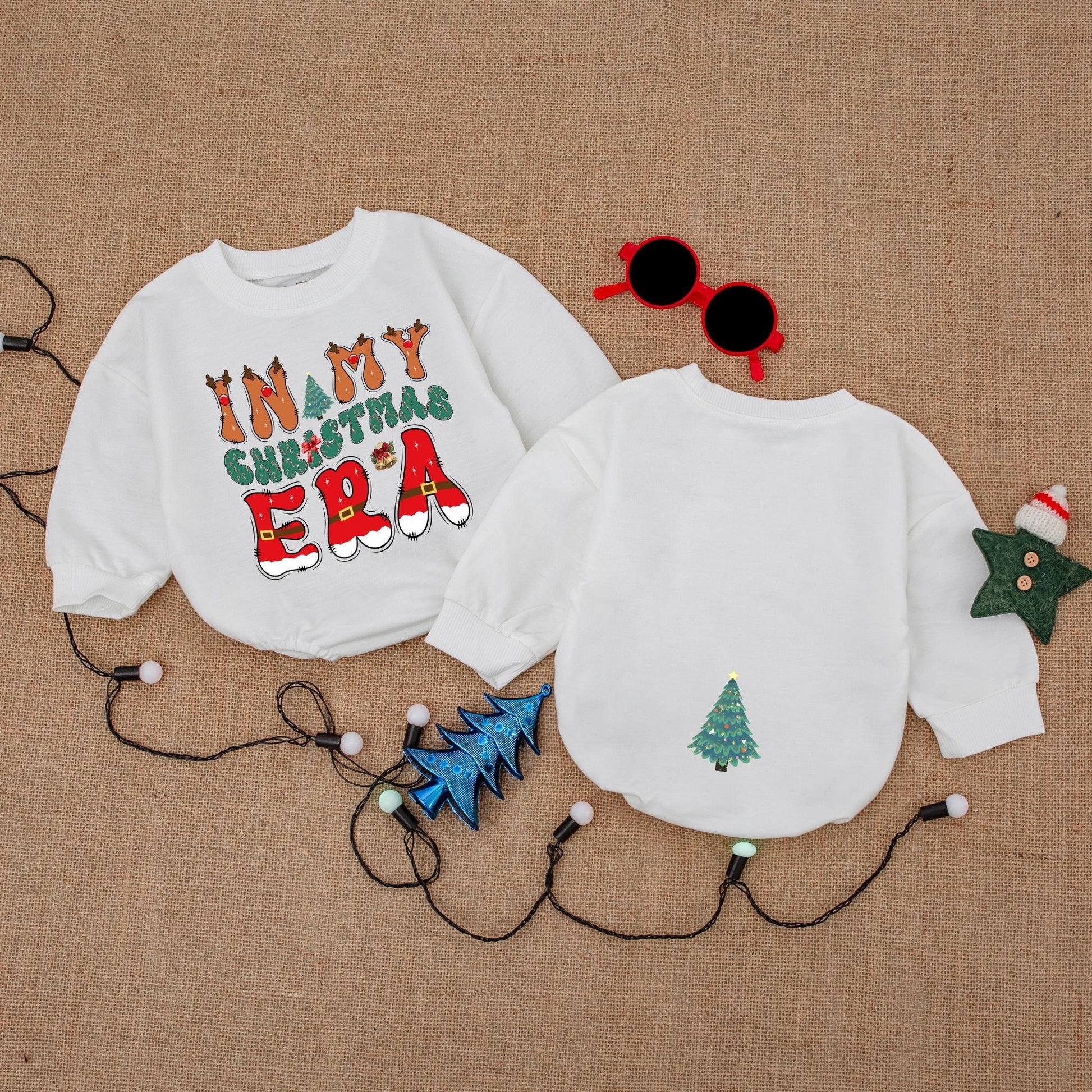 In My Christmas Era Baby Romper Bodysuit Festive Holiday Outfit, First Christmas Clothes, Christmas Tree, Soft Cotton, Perfect Baby Shower Gift 136