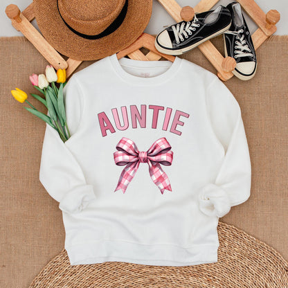 Auntie's Bestie Matching Sweatshirt for Niece & Nephew Cute Auntie and Me Family Outfit Cozy Cotton Casual Gift