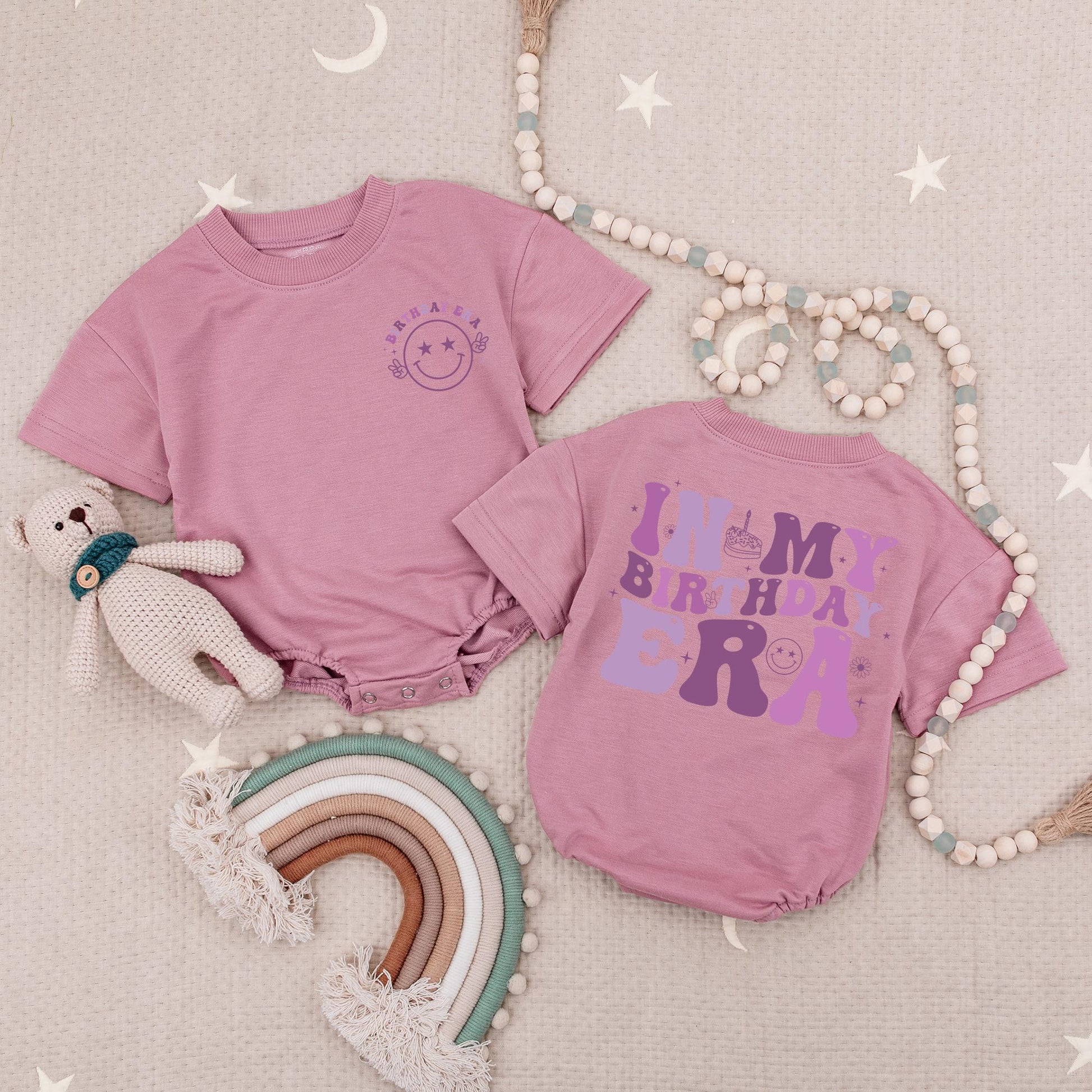 In My One Year Old Era Personalized Romper Baby Girl First Birthday Outfit Soft Cotton Bubble Romper Toddler Celebration Gift Idea