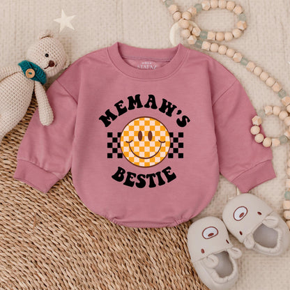 Memaw's Girl Baby Bubble Romper Adorable Newborn Outfit Grandmother Announcement Coming Soon Cute Baby Apparel Gift