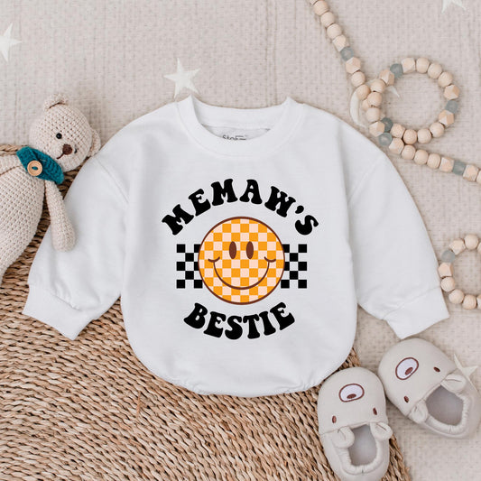 Memaw's Girl Baby Bubble Romper Adorable Newborn Outfit Grandmother Announcement Coming Soon Cute Baby Apparel Gift