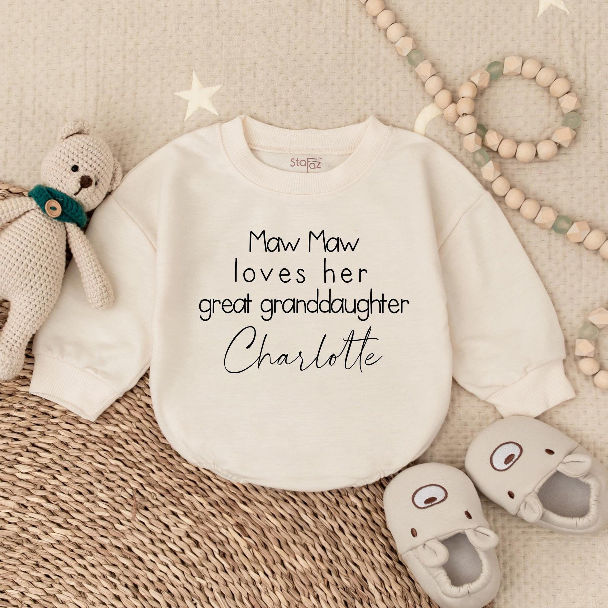 Personalized Pregnancy Announcement Baby Bubble Romper Newborn Grandparent Outfit Adorable Baby Shower Gift Idea for Grandparents