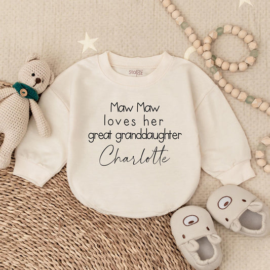 Personalized Pregnancy Announcement Baby Bubble Romper Newborn Grandparent Outfit Adorable Baby Shower Gift Idea for Grandparents