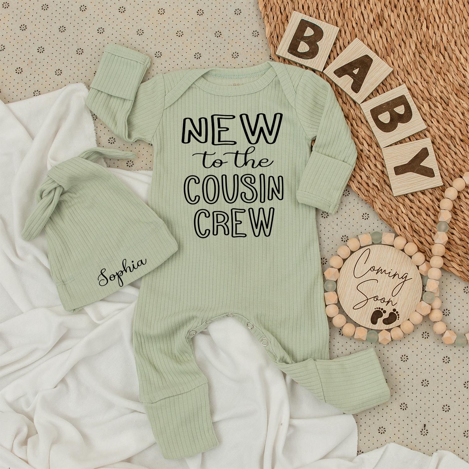 New to the Cousin Crew Baby Bodysuit Set Newborn Romper, Welcome Baby Outfit, Family Gift for Cousins, Cute Baby Clothes