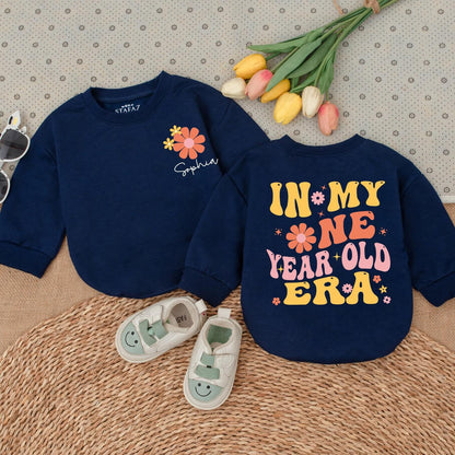 Personalized In My One Year Old Era Baby Romper First Birthday Outfit Cute Gift for Baby Boy Girl Soft Comfortable Cotton Milestone Celebration Party Clothes
