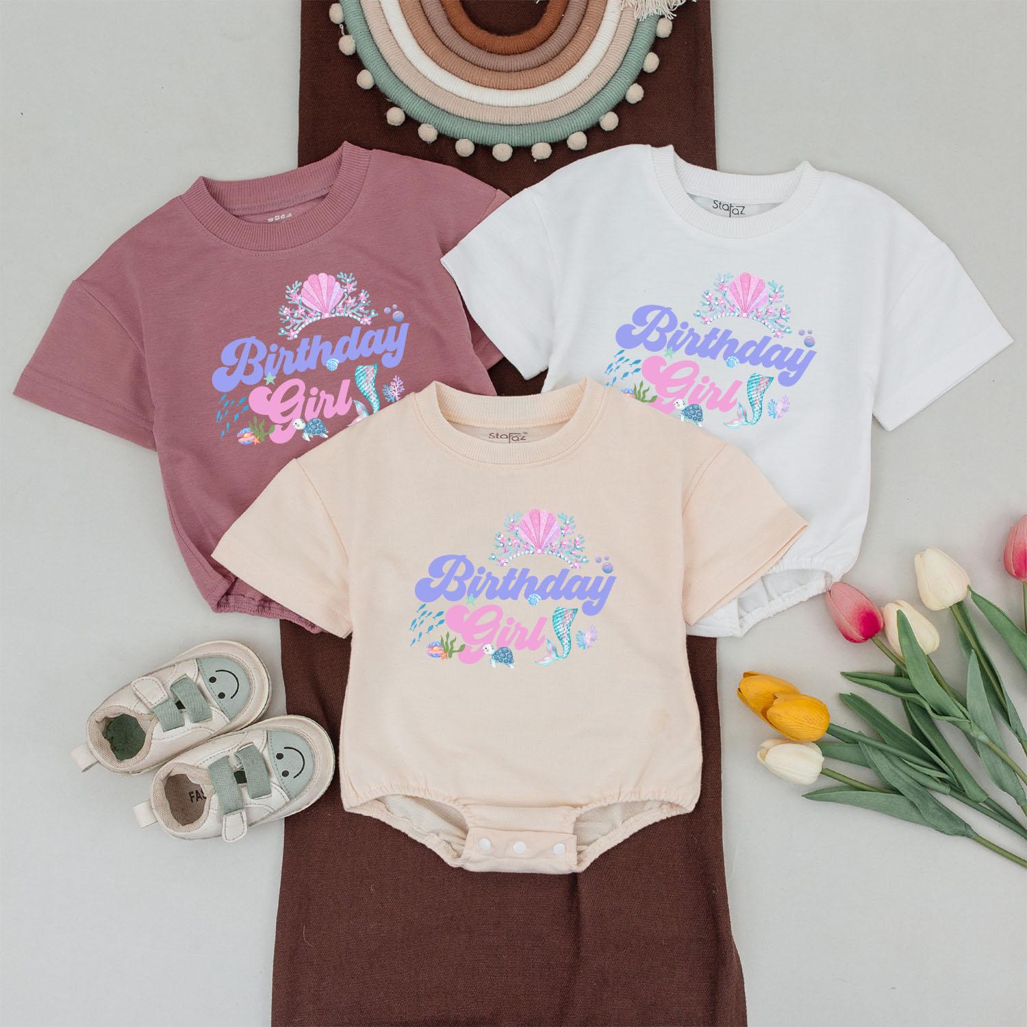 Mermaid Birthday Girl Shirt: Oneder The Sea Family Matching Outfit, Cute 1st Birthday Princess Party Tee, Happy Birthday Outfit, Mommy and Me Shirt (138 chars)