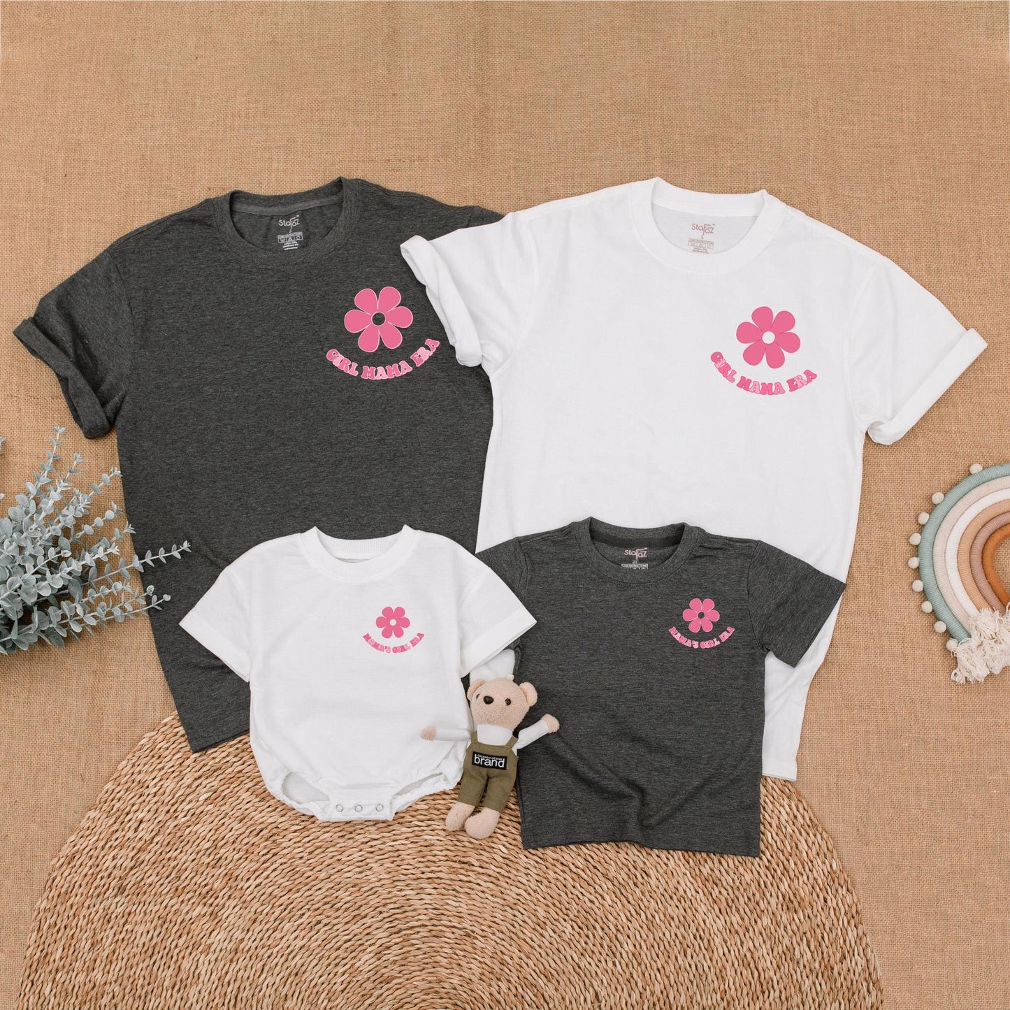 In My Mama's Girl Era Matching Mommy and Me Shirts Retro Mother Daughter Outfit New Mom Gift Mothers Day Comfortable Cotton Baby Girl Tee