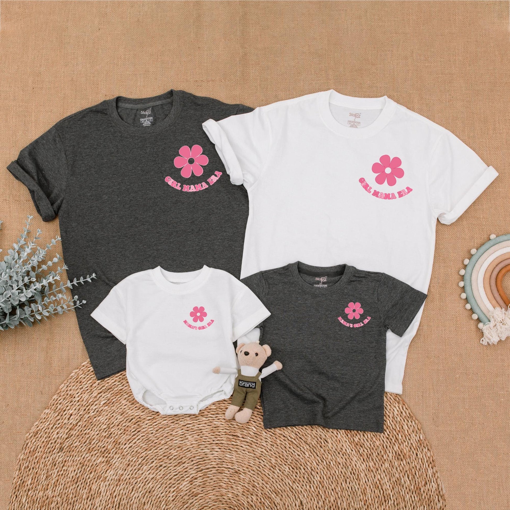 In My Mama's Girl Era Matching Mommy and Me Shirts Retro Mother Daughter Outfit New Mom Gift Mothers Day Comfortable Cotton Baby Girl Tee