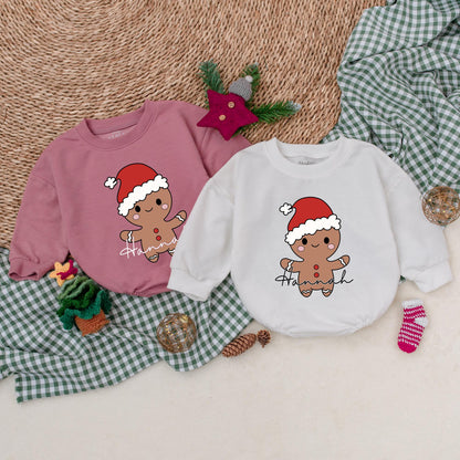 Christmas Cookie Romper Baby Boy Girl Outfit - Personalized Holiday Bubble Romper - Winter Baby Clothes - Christmas Baby Outfit