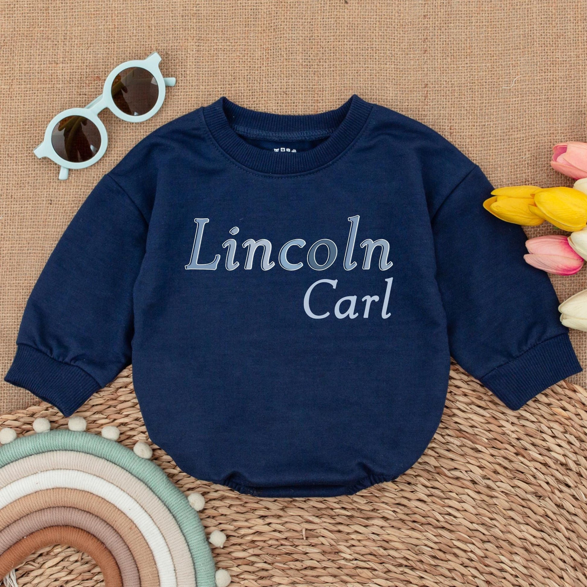 Personalized Name Bubble Romper for Baby Boy Little Brother Bodysuit Big Brother Sweatshirt Matching Sibling Family Clothes Cotton Soft Comfortable Casual Outfit
