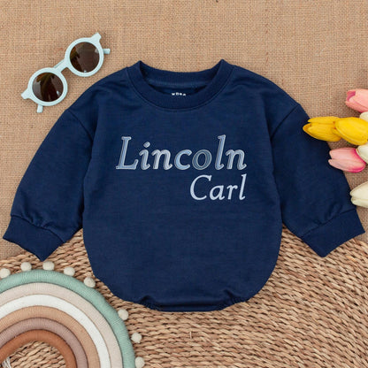 Personalized Name Bubble Romper for Baby Boy Little Brother Bodysuit Big Brother Sweatshirt Matching Sibling Family Clothes Cotton Soft Comfortable Casual Outfit