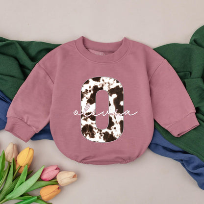 Personalized Cowboy Western Romper Custom Name Baby Shower Gift Going Home Outfit Infant Cowboy Baby Bodysuit